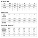 Alice Top Dress Size Chart