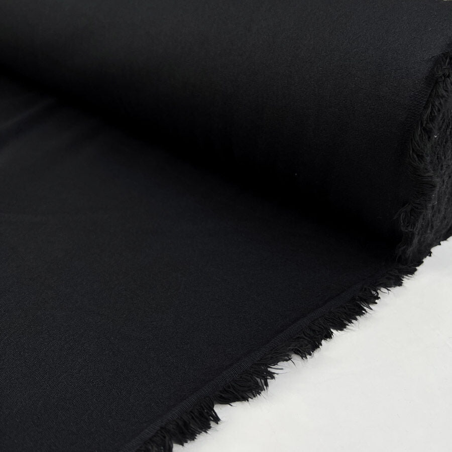 All Walks Of Life Cotton Polyester Elastane Black Stretch Suiting Fabric Roll