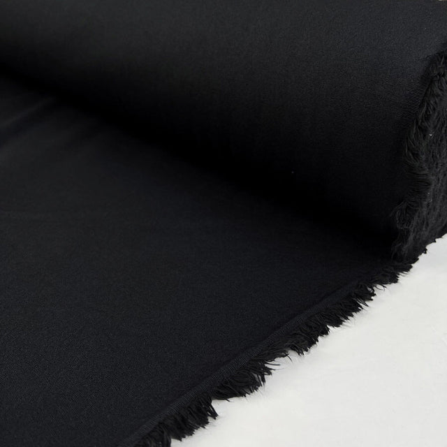 All Walks Of Life Cotton Polyester Elastane Black Stretch Suiting Fabric Roll