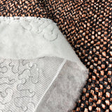 Alone By The Fire Quilted Orange Black Wadding Polyester Coating Fabric Fold