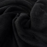 Alpen Fleece Black Polyester Cotton Sweatshirt Soft Fabric