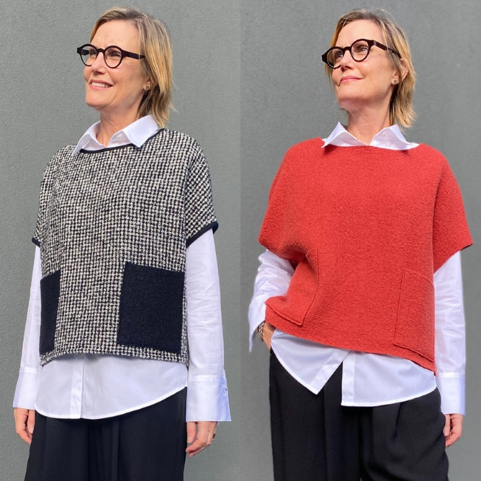 Amara vest pattern tessuti 1