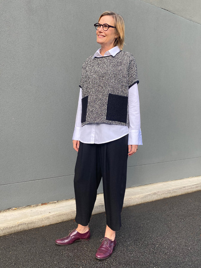 Amara vest pattern tessuti 2