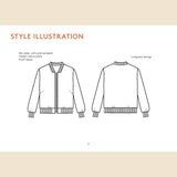 Amelia Bomber Jacket Pattern Wardrobe By Me Sketch
