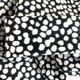 An Elegant Take Laurent Spotty Black White John Louden Stretch Woven Dress Fabric Fold