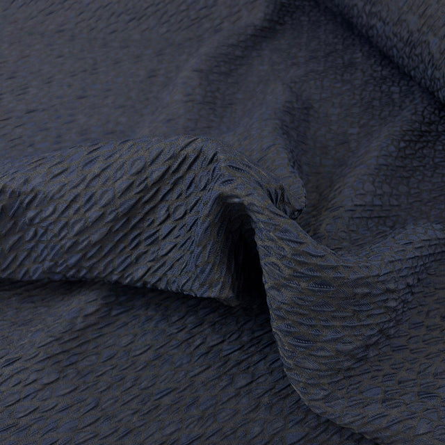 An Evening Affair Navy Black Brocade Dressmaking Fabric