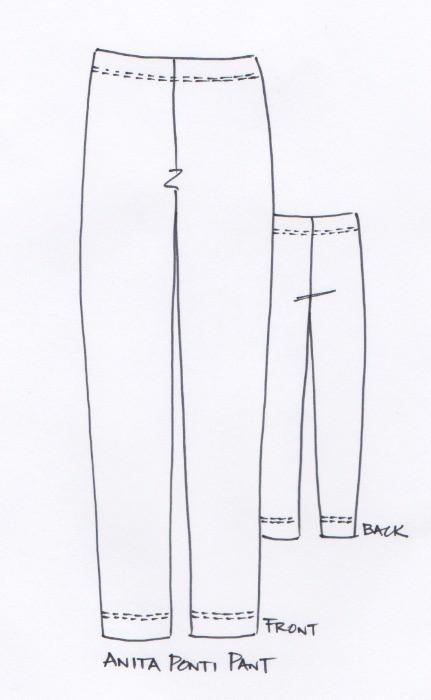 Anita pant tessuti sizes 6 18 sketch