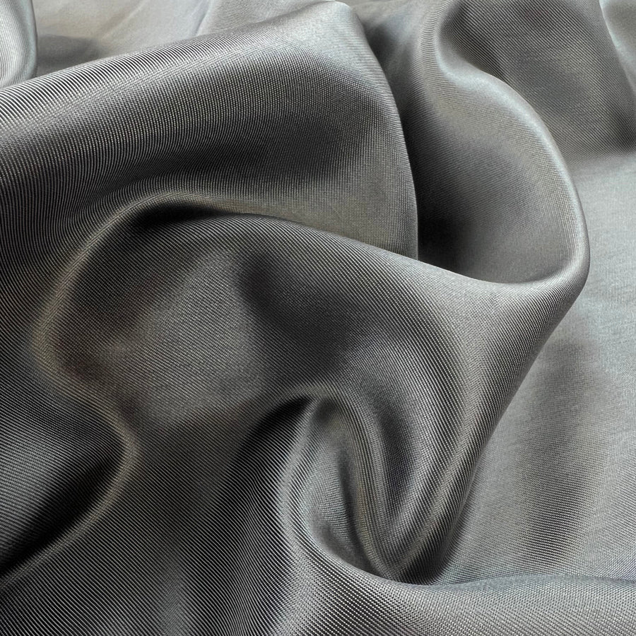 Anthracita Twill Lining Acetate Viscose Fabric