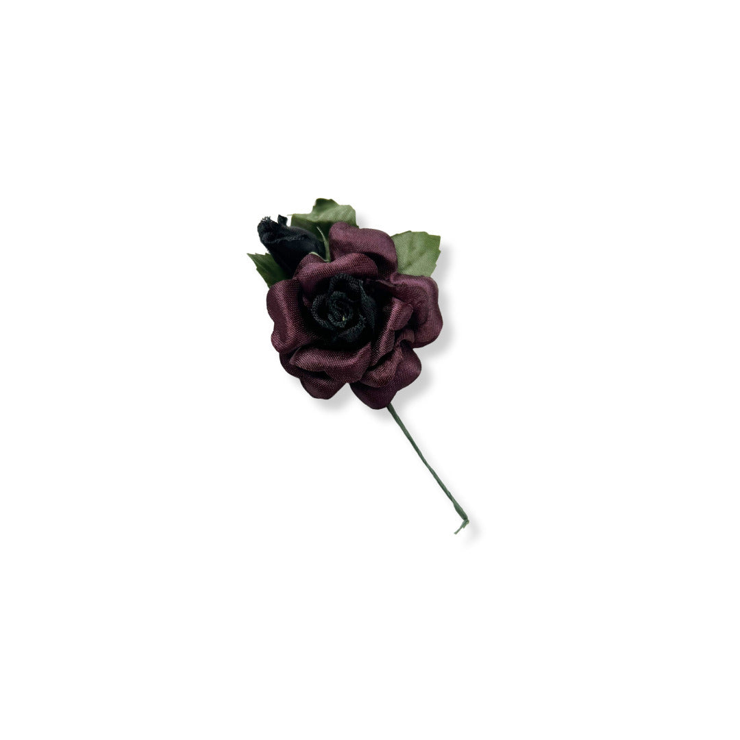 Artificial Flowers Purple And Black Double Flower