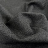 Aspen Charcoal Grey Wool Suiting Soft Flannel Woven Fabric