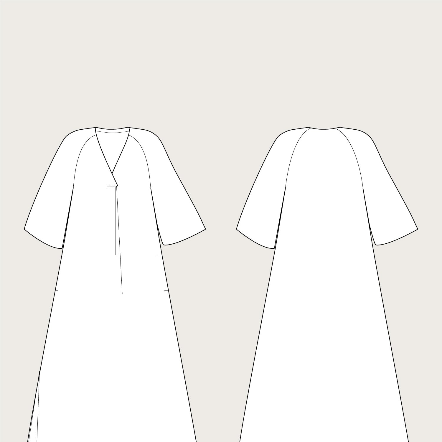 Assembly Line Kaftan Dress Sketch