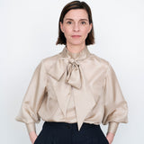 Assembly Line Tie Bow Blouse Cover