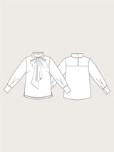 Assembly Line Tie Bow Blouse Sketch