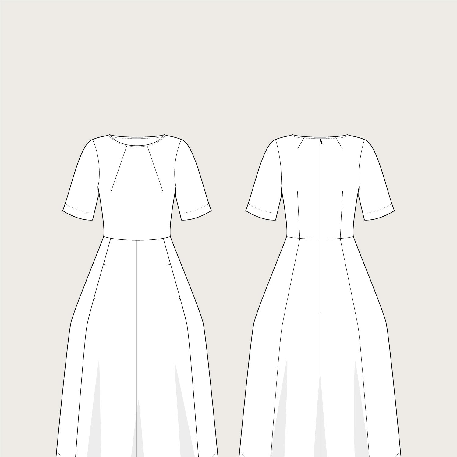 Assembly Line Tulip Dress Sketch
