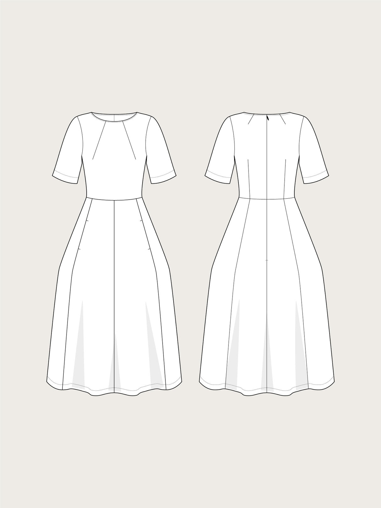 Assembly Line Tulip Dress Sketch