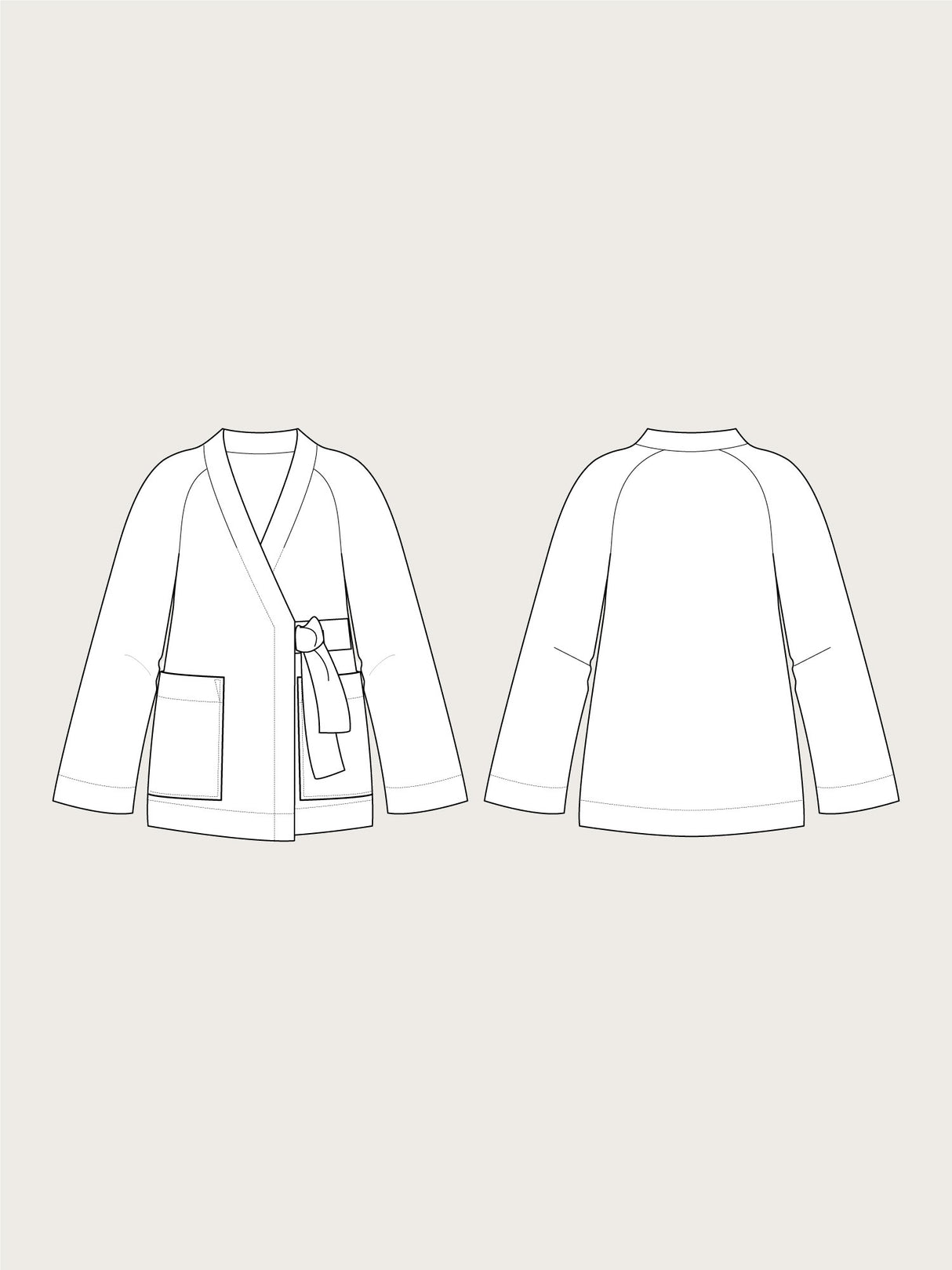Assembly Line Wrap Jacket Sketch