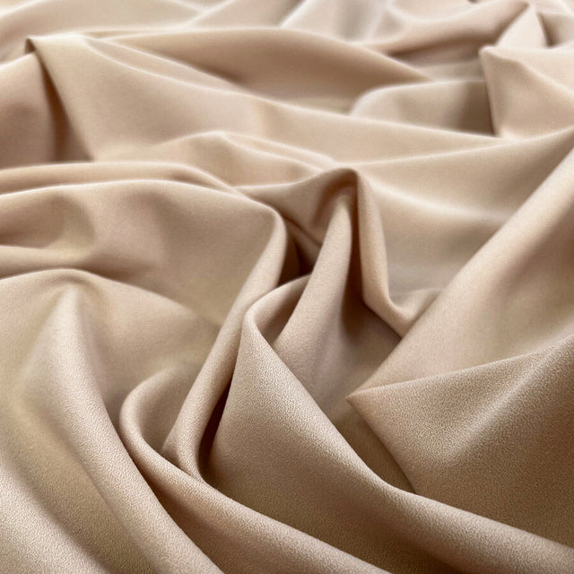 Athena Crepe Nude Polyester Viscose Spandex Plain Woven Dress Fabric