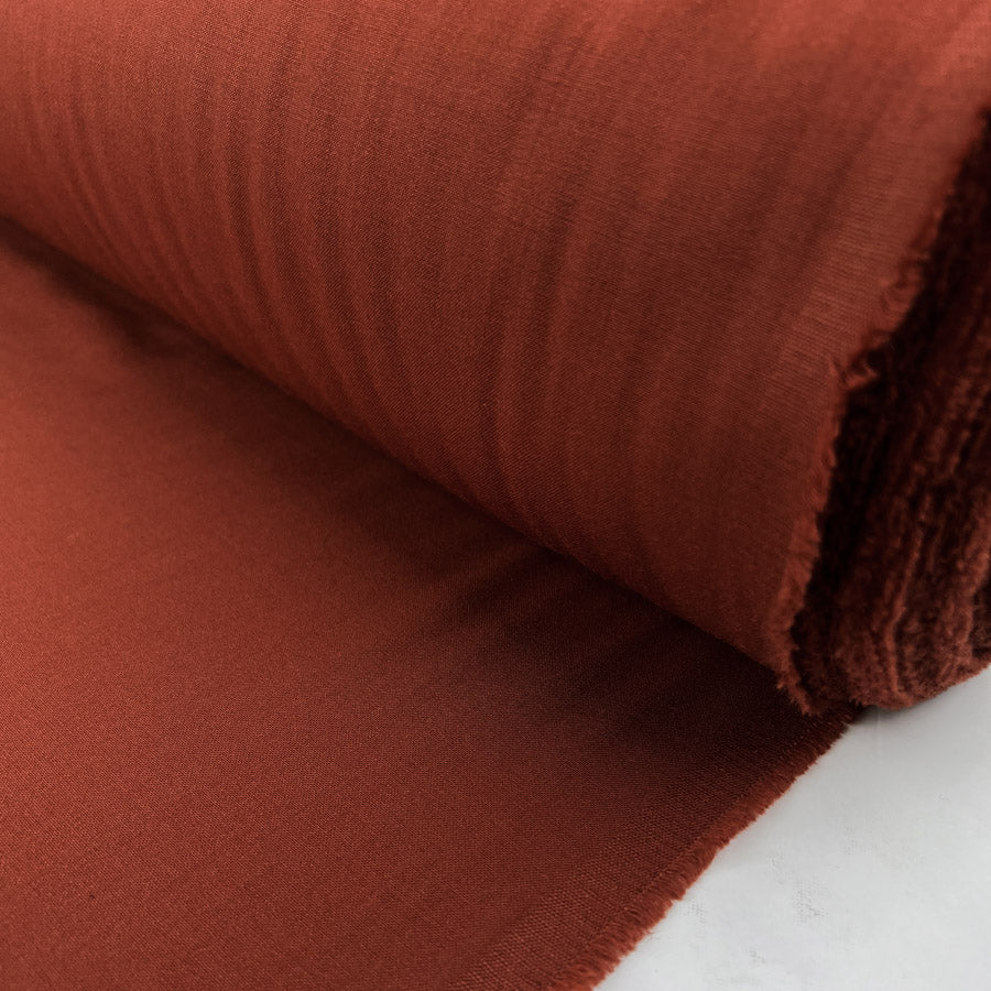 Auburn Fine Suiting Lightweight Nylon Rust Polyester Fabric Roll