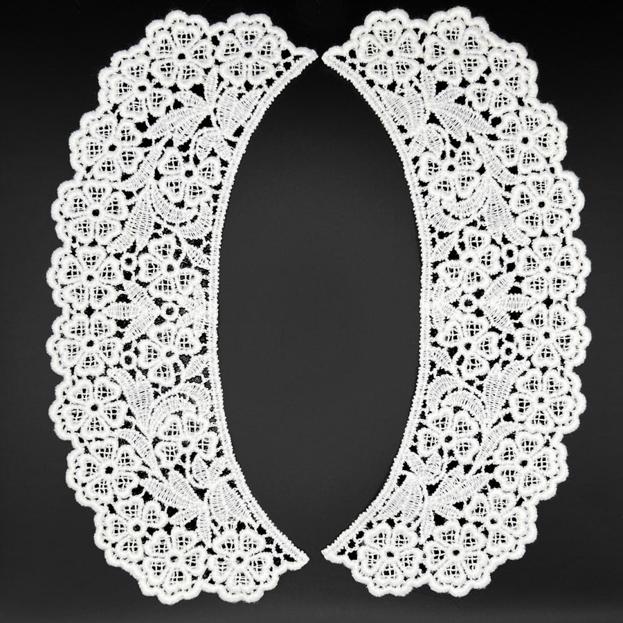 Austrian Cotton Embroidered Collar Rosie White Full
