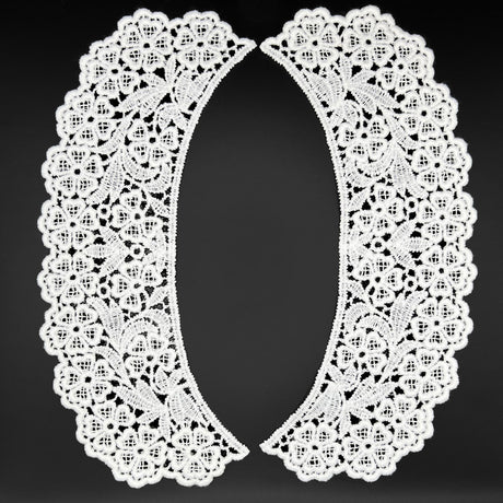 Austrian Cotton Embroidered Collar Rosie White Full