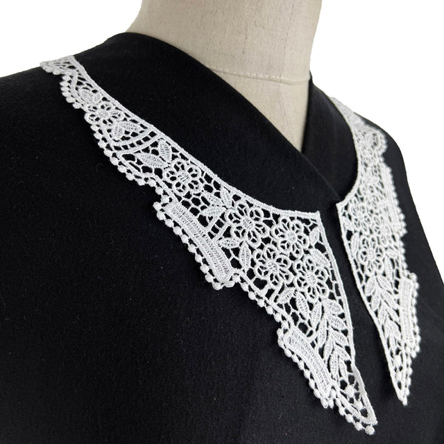 Austrian Cotton Embroideredfloral Collar Yoke Olivia White Side