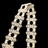 Austrian Cotton Guipure Lace Trim Cream Opal 45mm Wide Fold