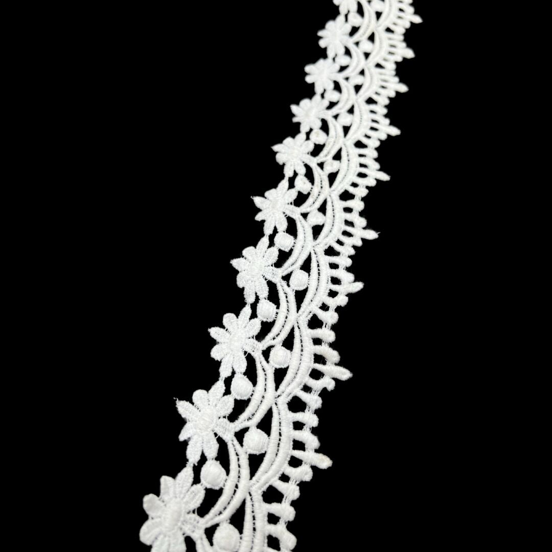 Austrian Cotton Guipure Lace Trim Garden 50mm Wide