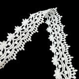Austrian Cotton Guipure Lace Trim Garden 50mm Wide Fold