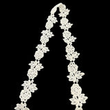 Austrian Polyester Guipure Lace Trim Rose 25mm Wide Fold