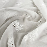 Ba Addison Cotton Embroidered Broderie Anglaise Floral White Dress Fabric