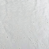 Ba Broderie Anglaise Embroidered Lawn Mellow White Floral Ivory Woven Dress Fabric