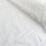 Ba Broderie Anglaise Embroidered Lawn Mellow White Floral Ivory Woven Dress Fabric Roll