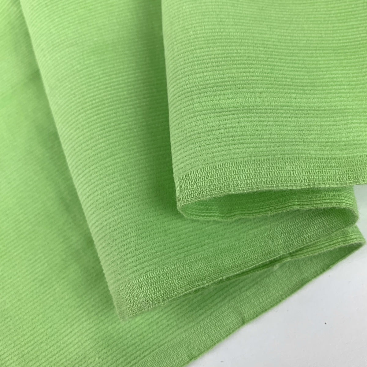 Green Cotton Baby Needlecord Fabric Baby Driver Lime Fold