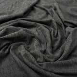 Bamboo jersey dark grey marl elastane knitted tshirt fabric cu1