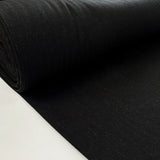 Bamboo Linen Tweed Black Plain Suiting Fabric Bolt