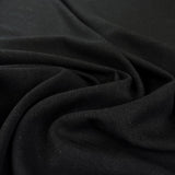Bamboo Linen Tweed Black Plain Suiting Fabric
