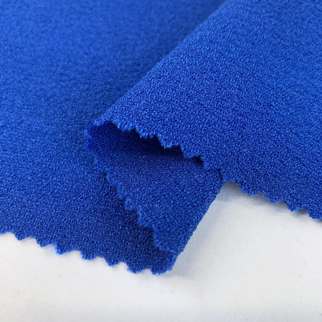 Barca Crepe Royal Polyester Blue Crepe Dress Fabric