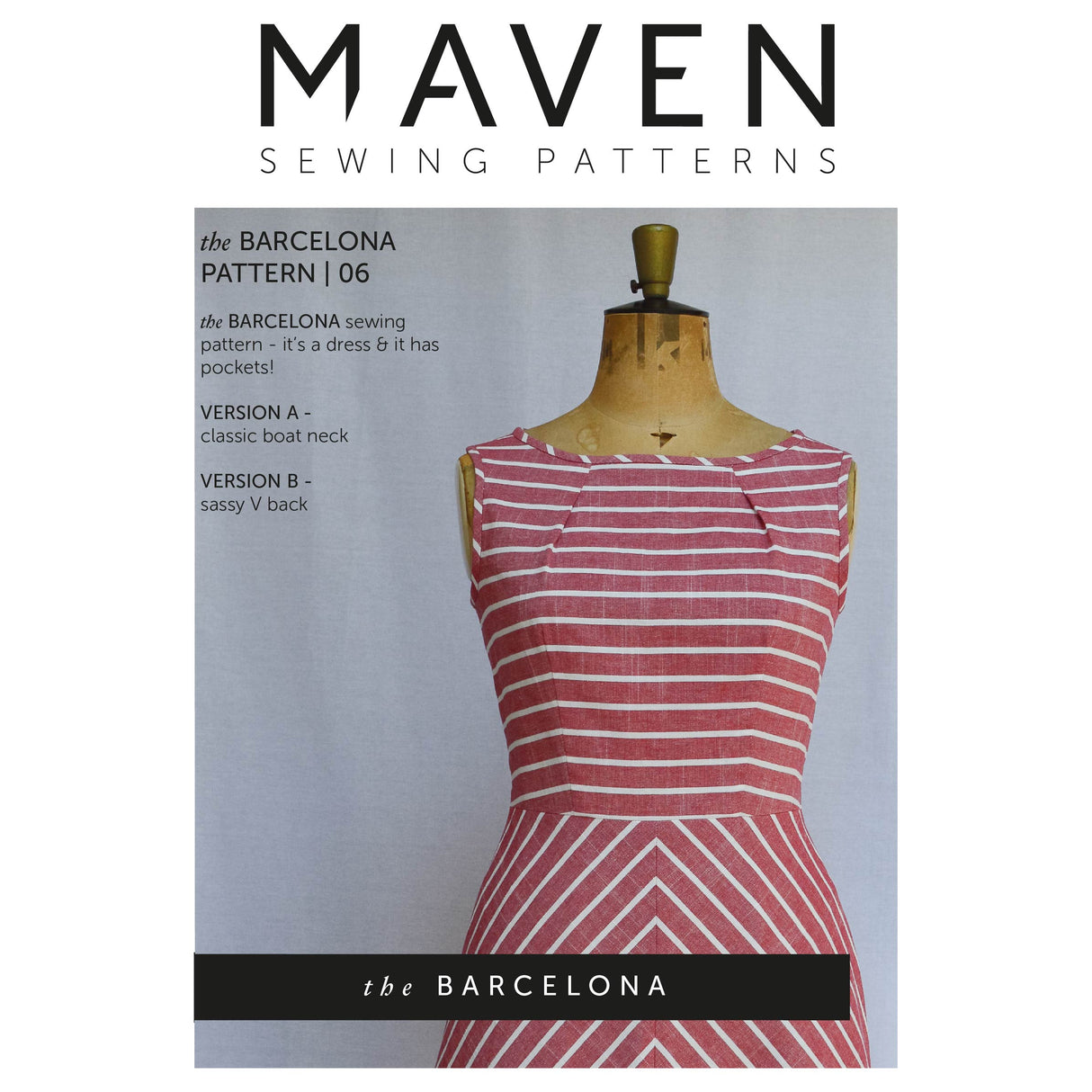 Barcelona Dress Pattern Maven Cover