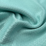 Basket Brocade Aqua Blue Polyester Italian Woven Dress Fabric