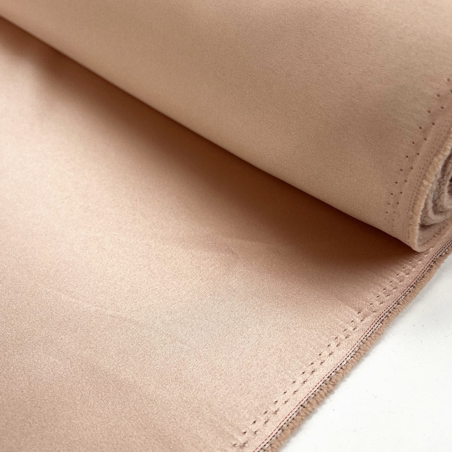 Beaufort Duchess Satin Nude Pink Polyester Classique Matte Satin Dress Fabric Roll