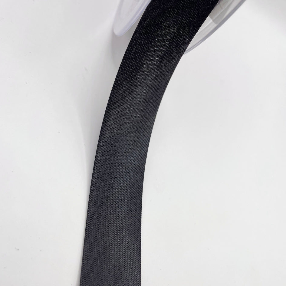 Bias Binding Satin Black