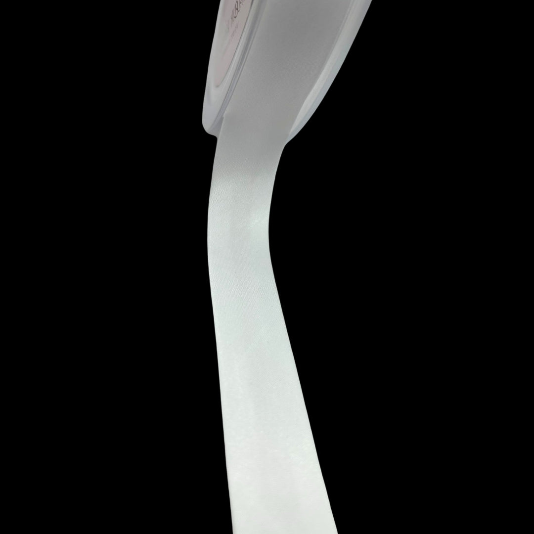 Bias Binding Satin White