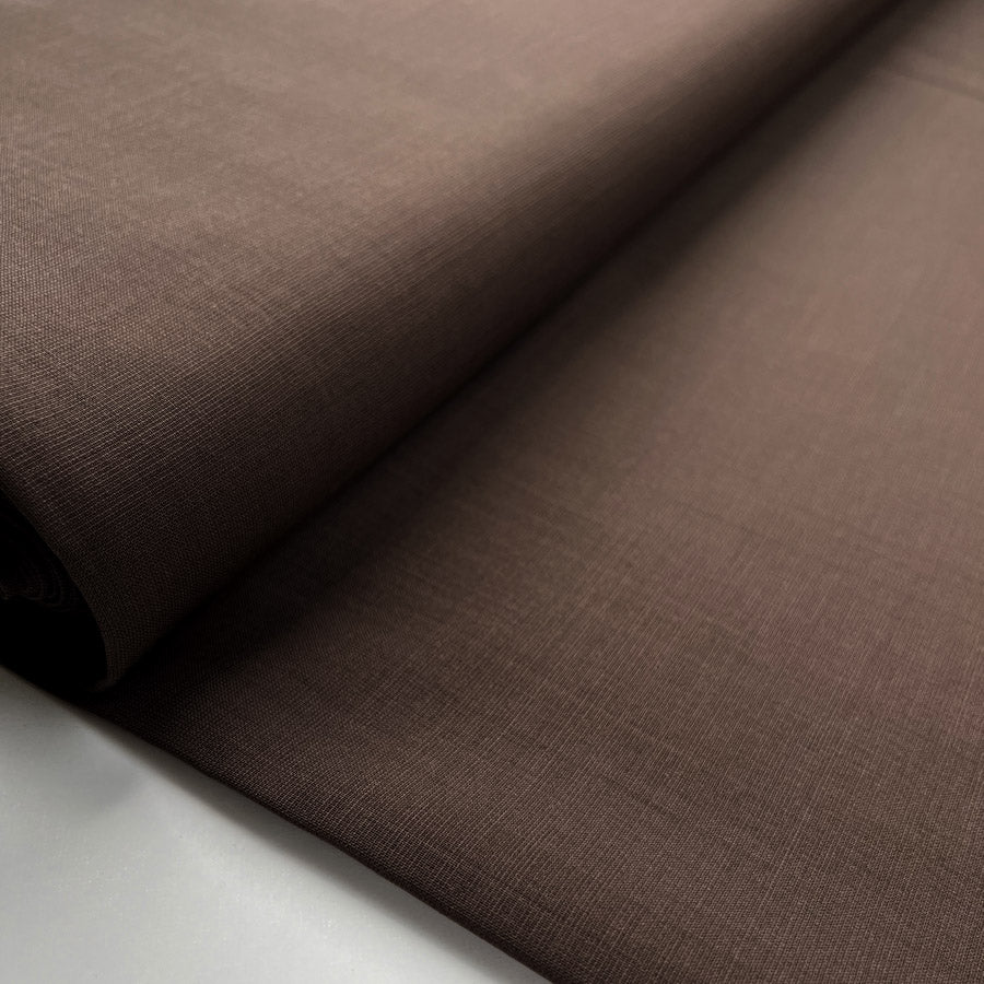 Biella Wool Clay Brown Mohair Elastane Italian Woven Fine Suiting Fabric Bolt