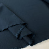 Biella Wool Petrol Blue Suiting Ex Designer Italian Fabric Fold