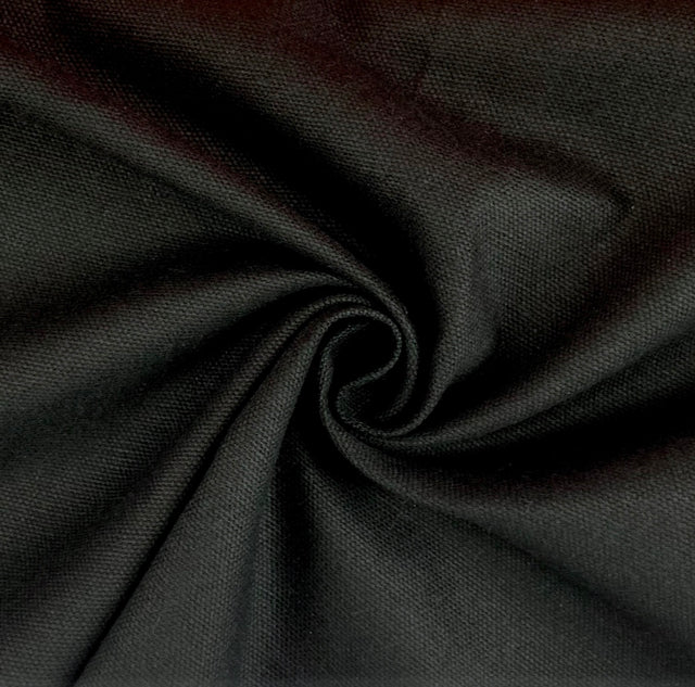Black Cotton Canvas Fold