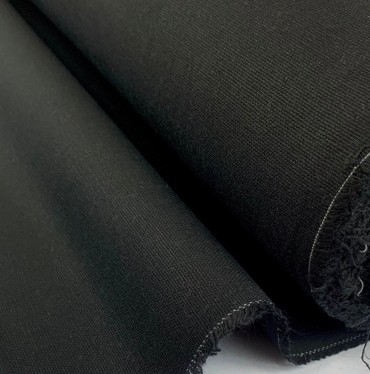 Black Cotton Canvas Roll