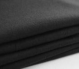 Black Ponte Roma Double Jersey Dress Fabric