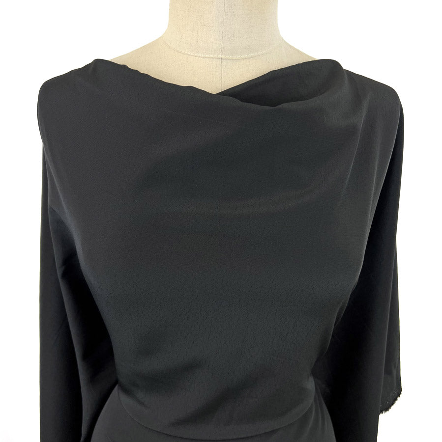 Black Crepe De Chine Dressmaking Fabric Chest