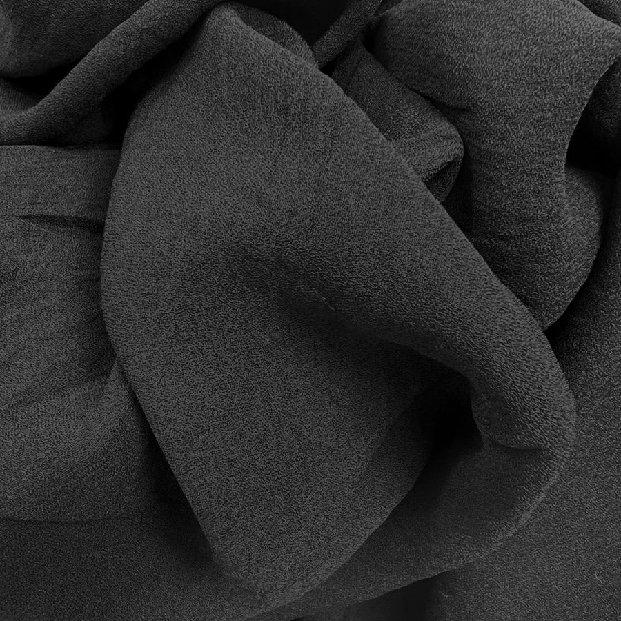 Black Fine Georgette Dressmaking Fabric