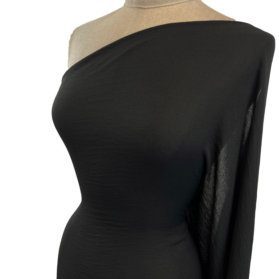 Black Fine Georgette Dressmaking Fabric Mannequin